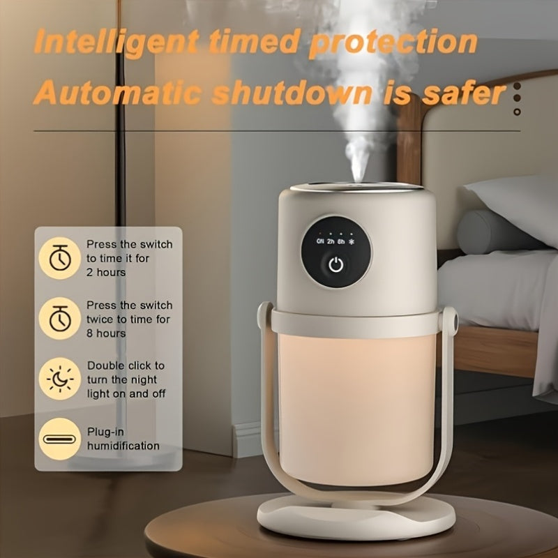 Humidifiers For Bedroom Cool Mist Humidifiers(Summer), Quiet Cool Mist Humidifier, Bedroom Bedside Humidifier, Desktop Air Diffuser, USB Powered, Adjustable Brightness Air Humidifier With Lighting, Suitable For Desks, Homes A